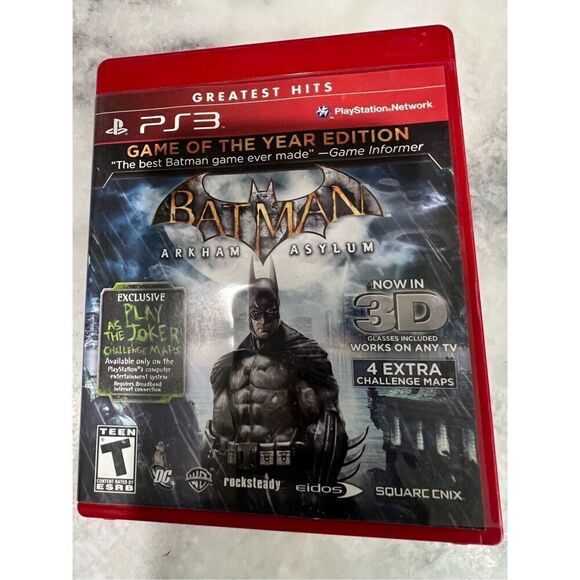 Batman: Arkham Asylum Game of the Year Edition complete with glasses - Picture 1 of 6